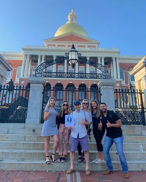 Carter and friends at Boston State House