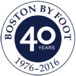 Boston By Foot 40th anniversary logo