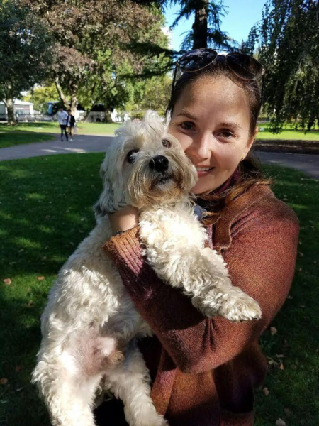 Elisabeth and her dog