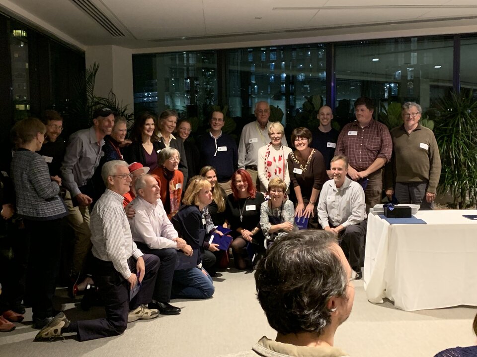 Boston by foot 2018 awards reception group photo