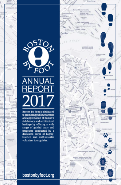 boston by foot 2017 annual report cover