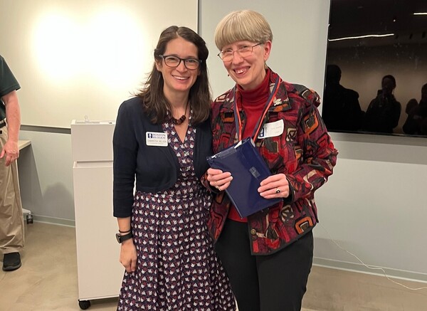 Boston By Foot 2022 Annual Awards Reception  Samantha Nelson and Sally Ebeling
