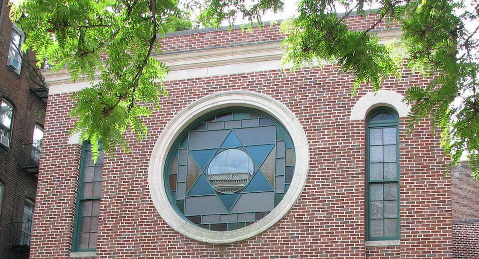 Star of David stained glass in Circular Window