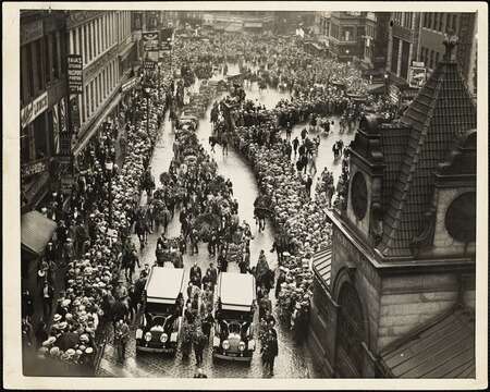 protest along boston streets in 1920s