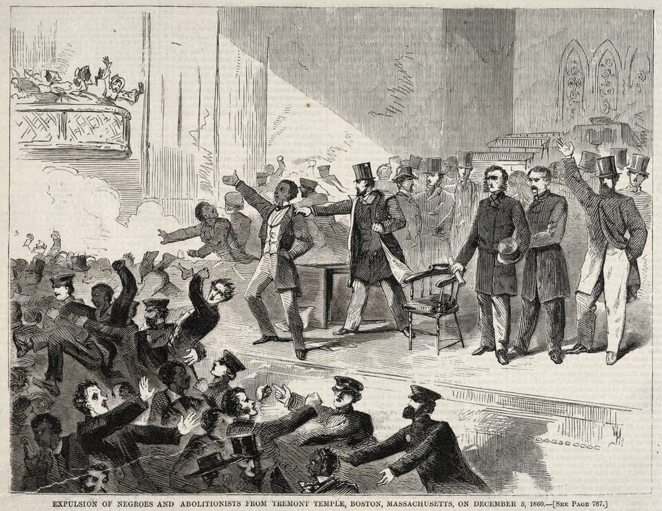 Winslow Homer illustration of abolitionist riots in boston