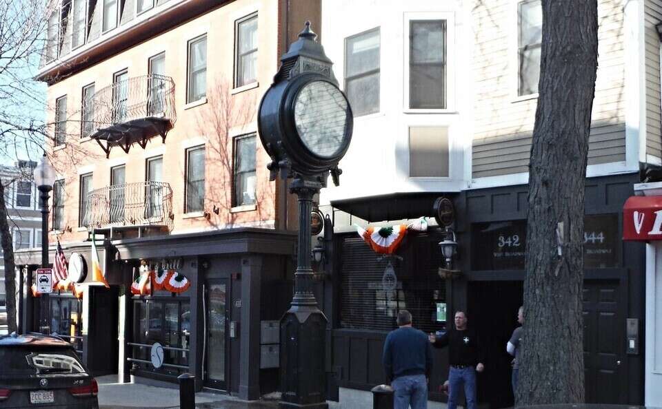Old clock in South Boston