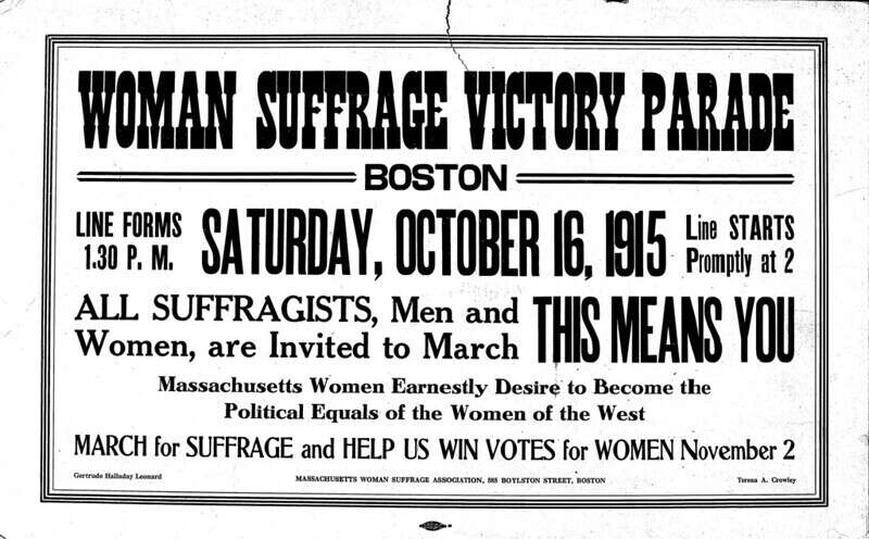 Road to the Vote Boston Suffragists